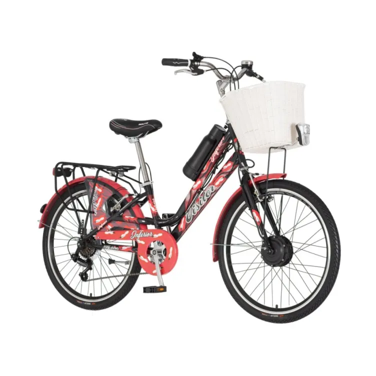 E-Bicikl Visitor Fashion Inferior 24" crno crveni