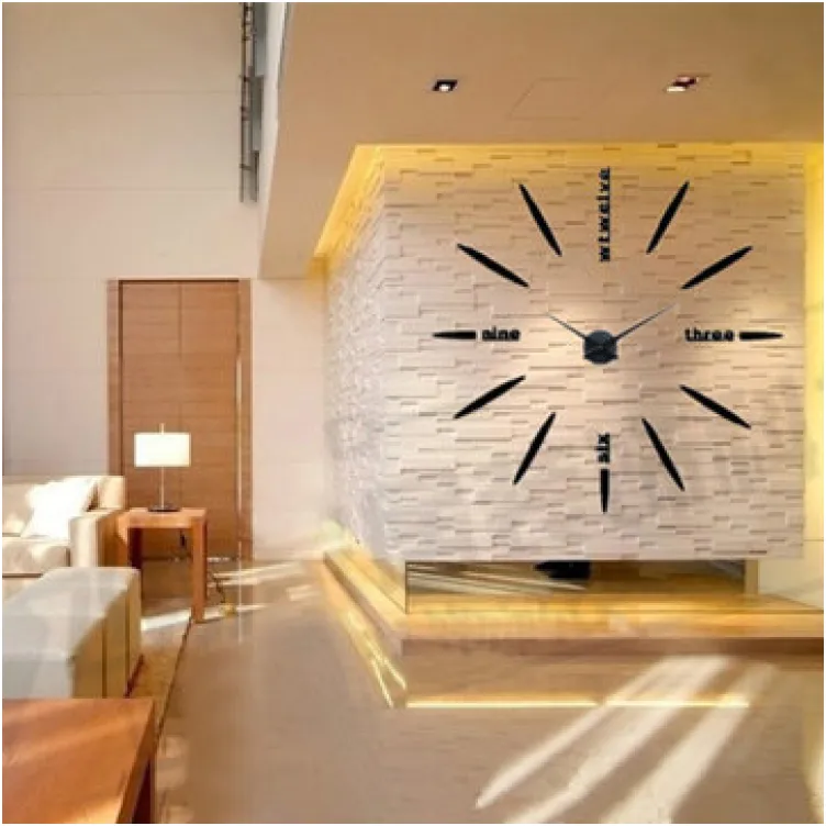 Zidni Sat 3D veliki samolepljivi akrilni T4333B