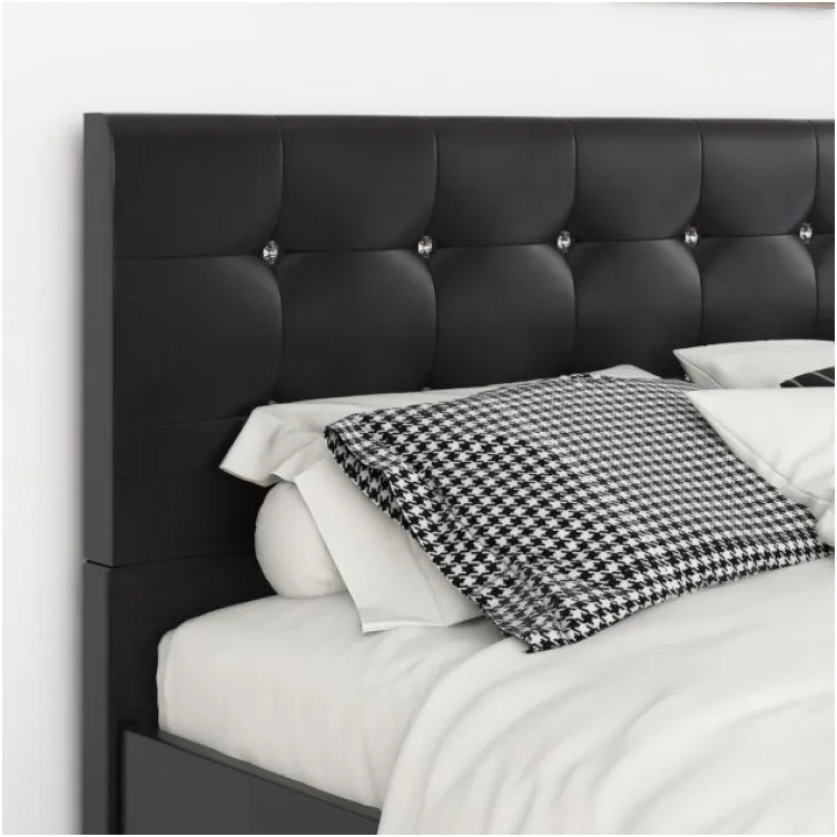 Versaj Bračni Krevet 216X164X108 cm - Crni + Madison Dušek za Bračni krevet 160x200 cm