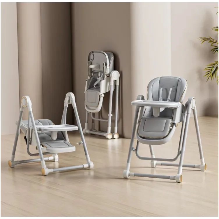 Hranilica i ljuljaska 2 u 1 siva