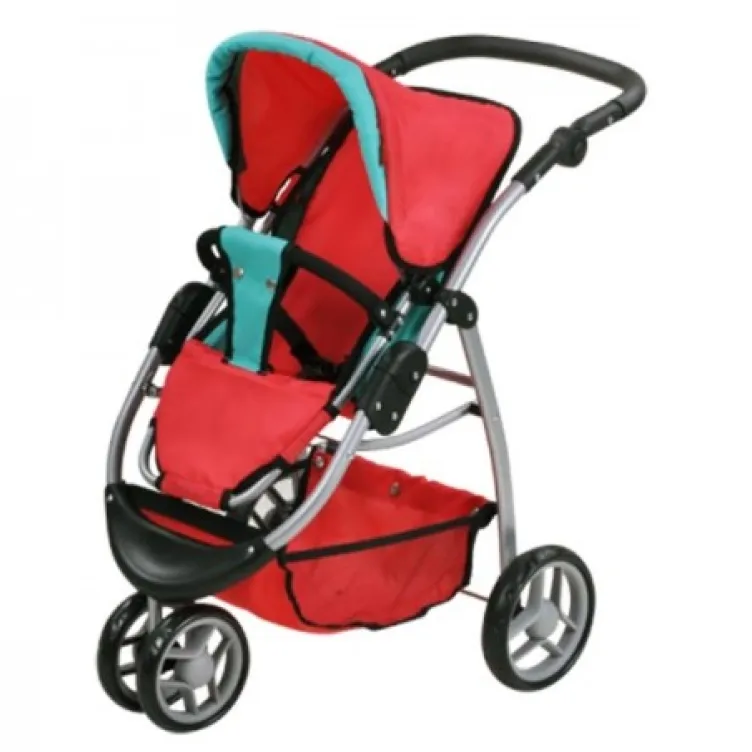 Kolica za lutke Cico crveno zelena