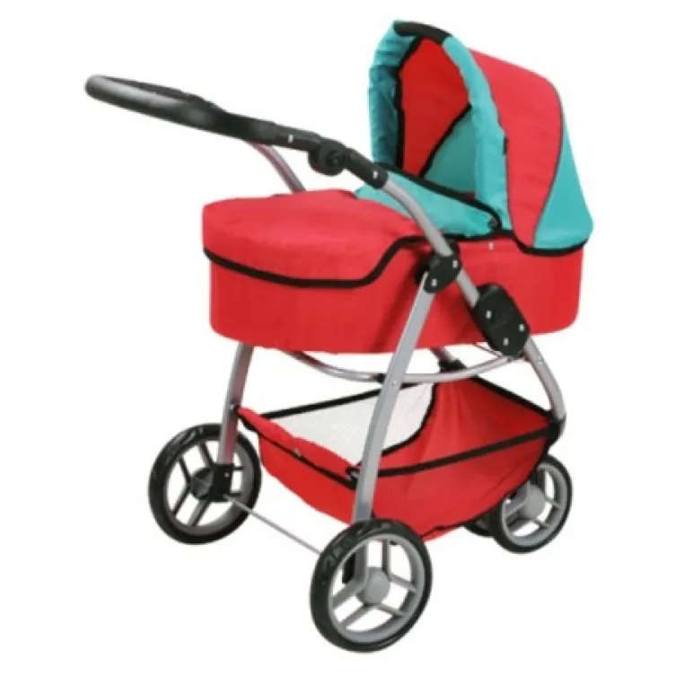 Kolica za lutke Cico crveno zelena