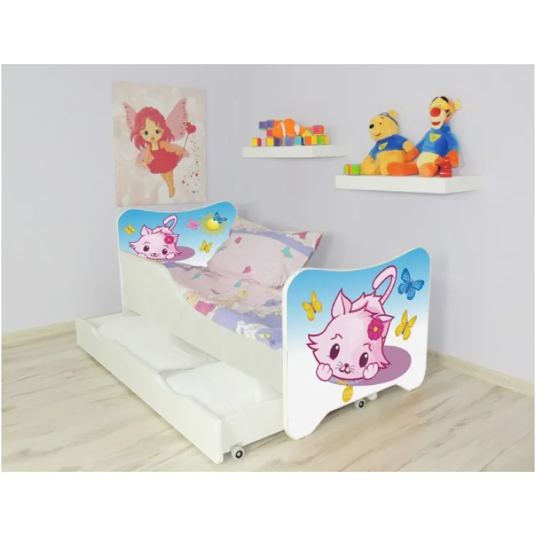 Dečiji krevet 140x70 cm happy kitty + fioka little kitty 
