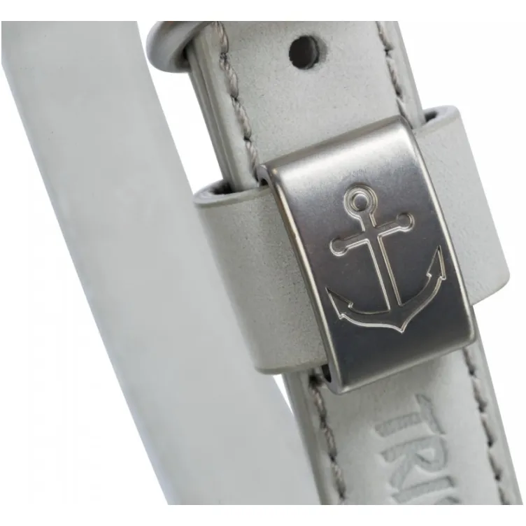 Be Nordic ogrlica koža  XS-S 30-36cm/15mm Sivi