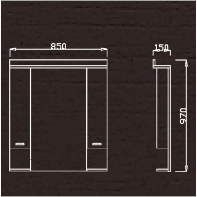 Ormarić za kupatilo sa ogledalom K 850 G