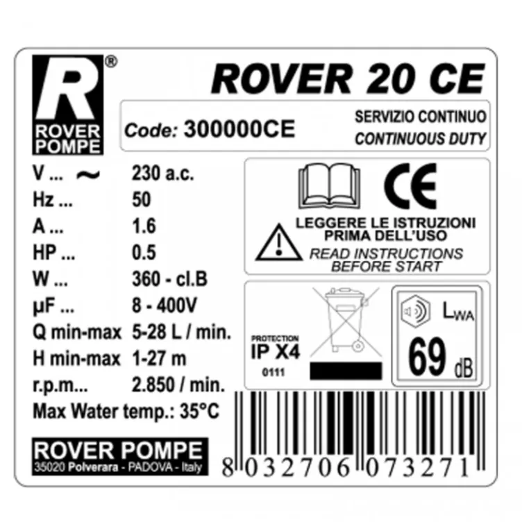 Priključna pumpa za pretakanje Rover 20