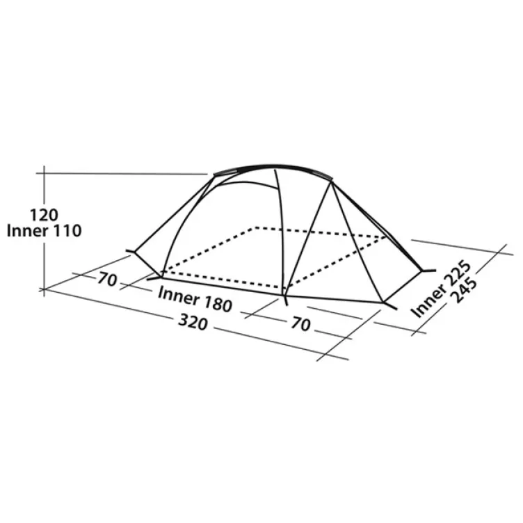 Šator za tri osobe Easy Camp Equinox 300 Blue