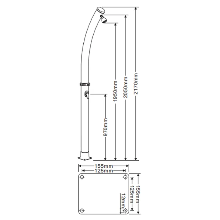 Solarni tuš sa slavinom 20 L KR-11