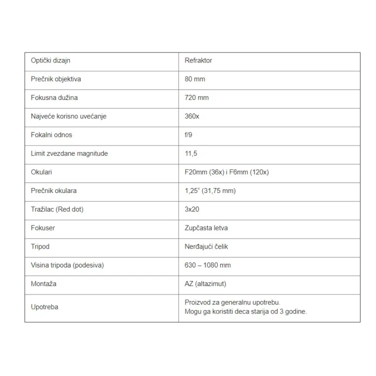 Teleskop Strike 80 NG Levenhuk