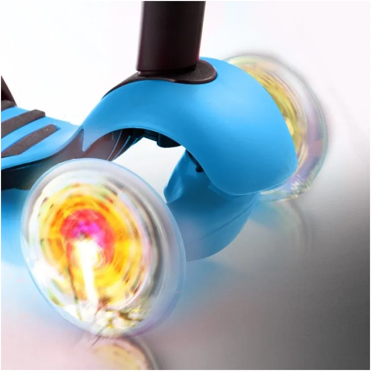 Trotinet za decu 5 u 1 sa sedištem i svetlećim točkovima Plavi