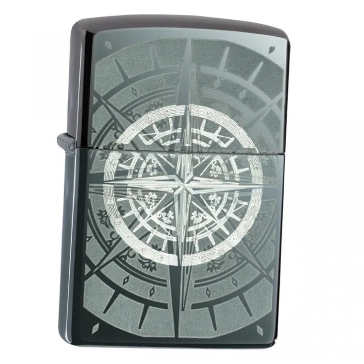 Upaljač Zippo Black Ice Compass