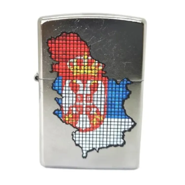 Upaljač Zippo karta Srbije
