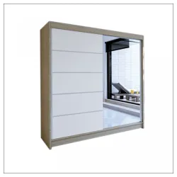 Klizni plakar Arti 3 Sonoma/Belo sa ogledalom