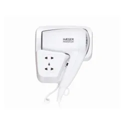 Fen sa držačem za zid I strujnom utičnicom 1200w Haeger hd-120.006a