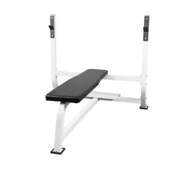 Ravna benč klupa sa širokim stalkom za šipku (Bela)