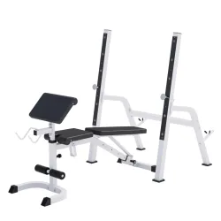 Benč klupa sa stalkom za šipku (Bela)