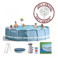 Bazen Intex Prism frame 457x122 cm komplet+POKLON ventilator