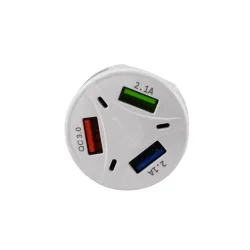 USB punjač iz upaljača automobila QC3.0+2xUSB USBP357