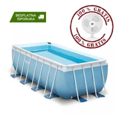 Bazen Intex 4x2x1m Prism Frame+POKLON ventilator