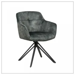 Trpezarijska stolica Serlok Antracit 29/Crne noge