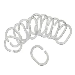 Plastične alke VERA za tuš zavesu 12 kom