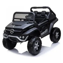 Autić na akumulator Mercedes Unimog 4x4 licencirani dvosed crni