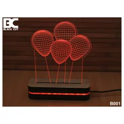 3D lampa Baloni 9 boja