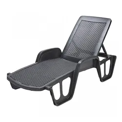 Baštenska ležaljka plastična sklopiva Poll Antracite 037989