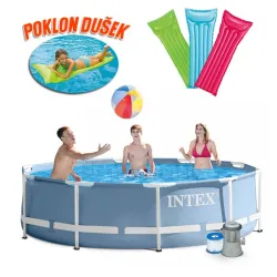 Bazen Intex 305x76 Prism Frame sa pumpom + poklon dušek