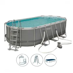 Bazen za dvorište Bestway Power Steel Ovalni 549x274x122cm sa kompletnom opremom 56710
