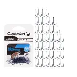 Plava jednokraka udica savijenog vrha desno od vrata 