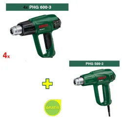 Fen za vreo vazduh Bosch PHG 600-3 IS 4 kom + Fen za vreo vazduh Bosch PHG 500-2