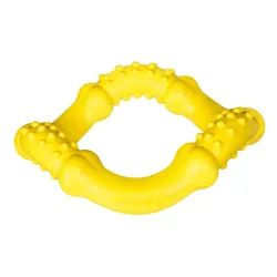 Gumeni prsten igračka za pse 15 cm Žuta