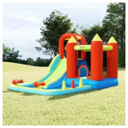 Happy Hop naskočni zamak sa toboganom i bazenom za prskanje 298 x 400 x221 cm