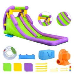 Happy Hop PVC vodeni tobogan na naduvavanje sa podlogom za prskanje 600 x 215 x 255 cm
