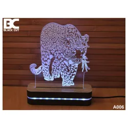 3D lampa Jaguar crveni