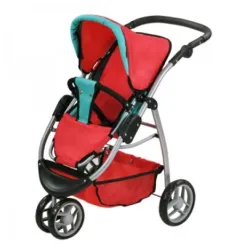 Kolica za lutke Cico crveno zelena