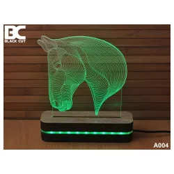 3D lampa Konj crveni