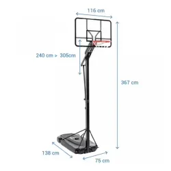 Košarkaška konstrukcija podesiva u 7 položaja