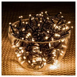 LED lampice 120 kom toplo bela timer 