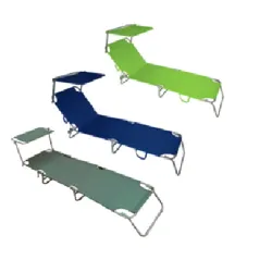 ležaljka za plazu sa tendom set - 2 kom plava 716000p-2