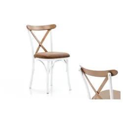 Trpezarijska stolica N-tonet Braon/Bele 775-510
