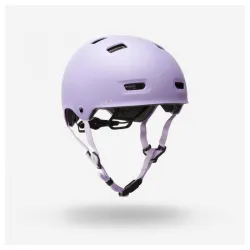 Lila kaciga za vožnju bicikla 