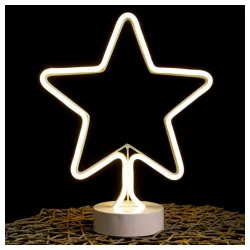 Neon prozorska dekoracija Zvezda 31cm