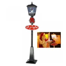 Novogodišnja ulična snežna lampa 180cm crna
