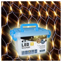 Novogodišnja LED svetleća  providna mreža toplo bela 2m za spoljašnju i unutrašnju upotrebu