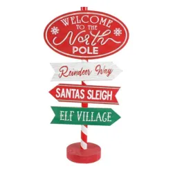 Novogodišnji ukras North Pole putokaz 60 cm