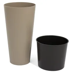 Plastična saksija Tubus Slim 25x48 cm moka