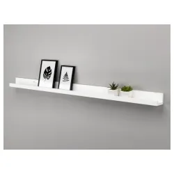 Polica za ramove 115 cm bela