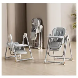 Dečija hranilica i ljuljaska 2u1 Siva 